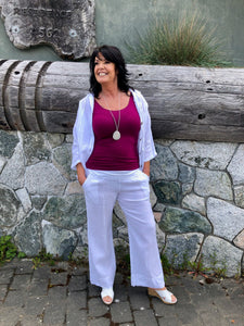 Linen Pant with Comfort Waist band: 2 colours, Powell River, BC