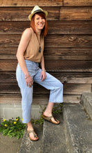 Load image into Gallery viewer, Denim Light Wash Crop with Exposed Buttons, Fits to a T, BC,Canada
