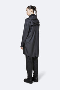 LONG 'Rains' Waterproof Jacket: BLACK
