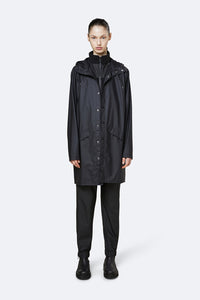 LONG 'Rains' Waterproof Jacket: BLACK